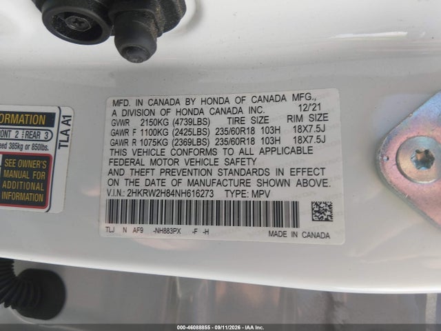2022 HONDA CR-V AWD EX-L 9