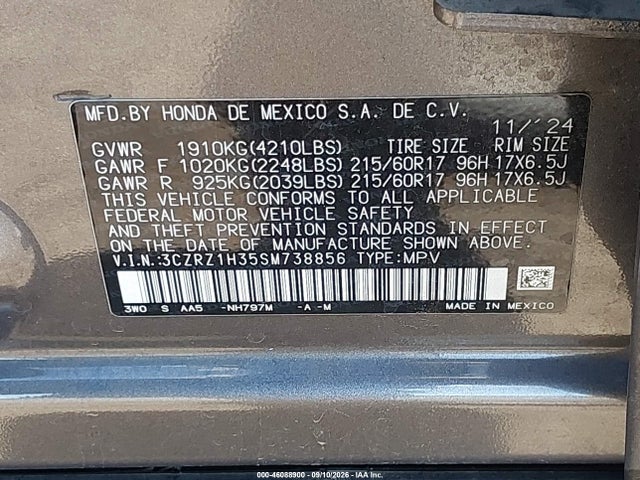 2025 HONDA HR-V 2WD LX 9