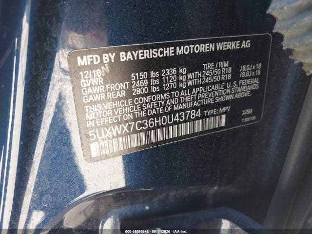 2017 BMW X3 XDRIVE35I 9