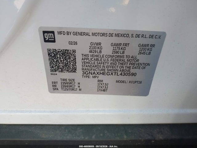 2026 CHEVROLET EQUINOX FWD LT 9