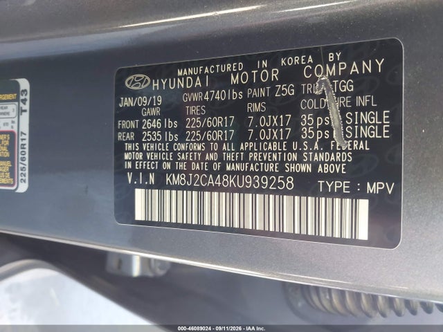 2019 HYUNDAI TUCSON SE 9