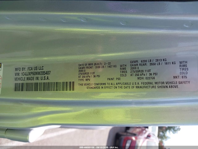 2022 JEEP WRANGLER 4XE UNLIMITED SAHARA 4X4 9