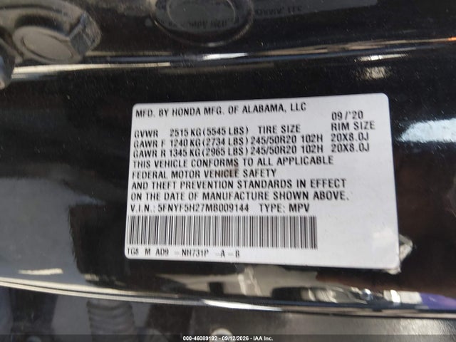 2021 HONDA PILOT 2WD SPECIAL EDITION 9