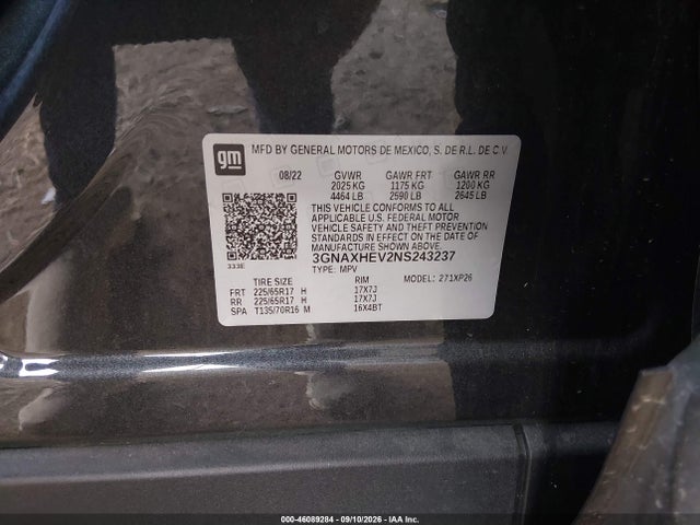 2022 CHEVROLET EQUINOX FWD LS 9