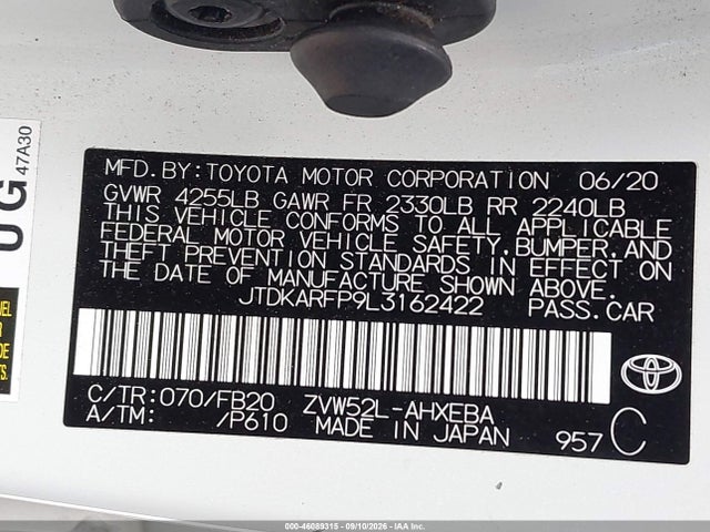 2020 TOYOTA PRIUS PRIME LE 9