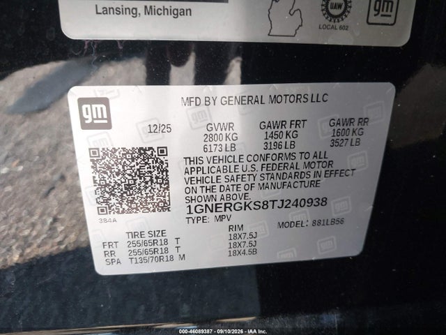 2026 CHEVROLET TRAVERSE FWD LT 9