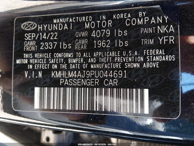 2023 HYUNDAI ELANTRA HYBRID BLUE 9