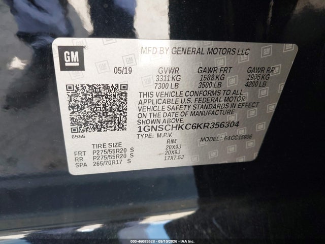 2019 CHEVROLET SUBURBAN LT 9