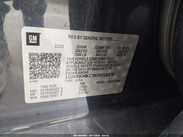 2019 CHEVROLET SUBURBAN LT 9