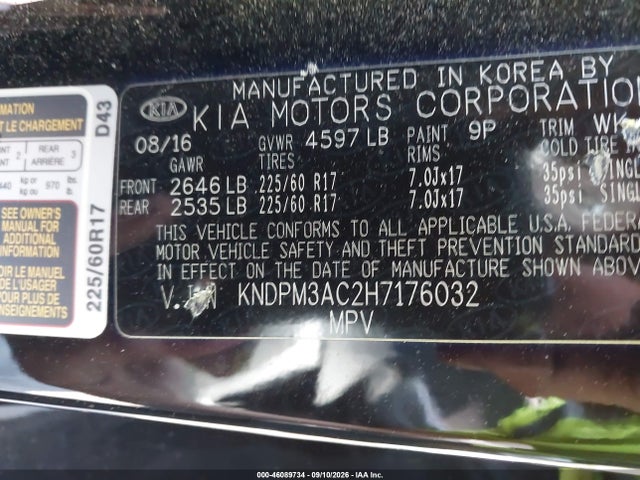 2017 KIA SPORTAGE LX 9