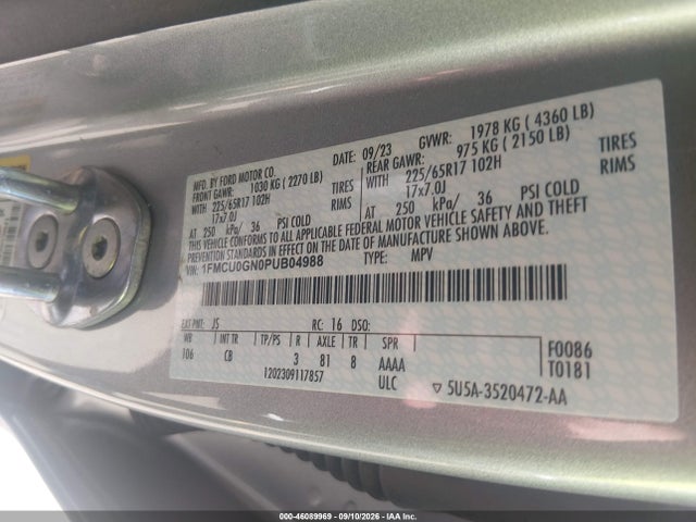 2023 FORD ESCAPE ACTIVE 9