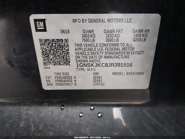 2018 CHEVROLET SUBURBAN PREMIER 9