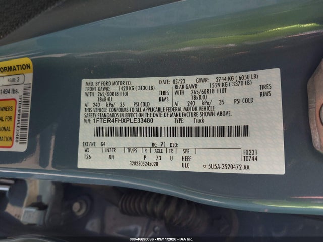 2023 FORD RANGER LARIAT 9