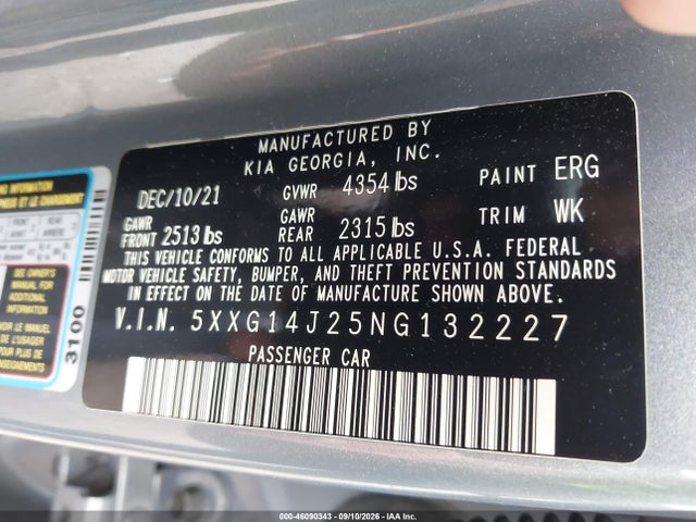 2022 KIA K5 LXS 9