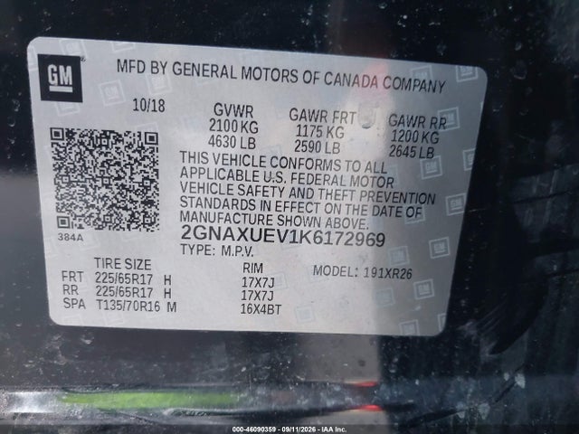 2019 CHEVROLET EQUINOX LT 9