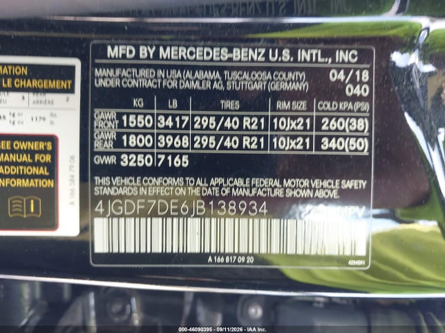 2018 MERCEDES-BENZ GLS 550 4MATIC 9