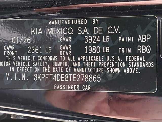 2026 KIA K4 LX 9