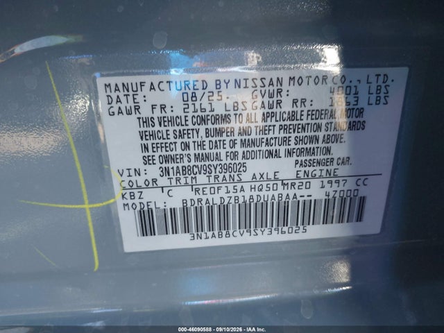 2025 NISSAN SENTRA SV 9