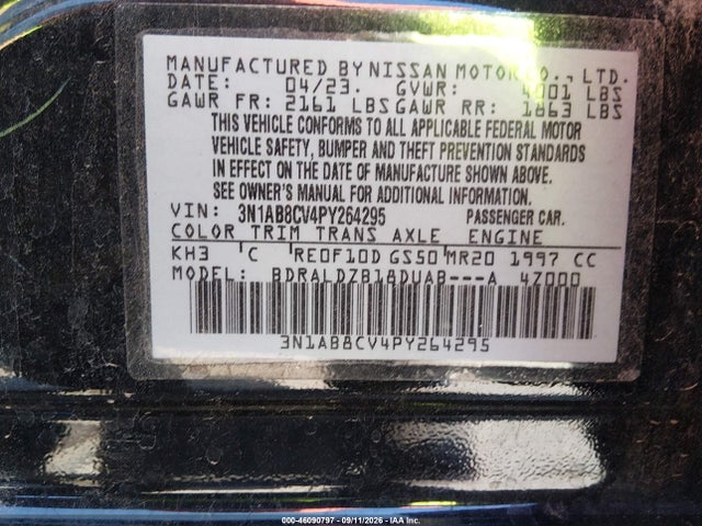 2023 NISSAN SENTRA SV XTRONIC CVT 9