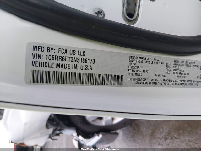 2022 RAM 1500 CLASSIC TRADESMAN 4X2 6'4 BOX 9