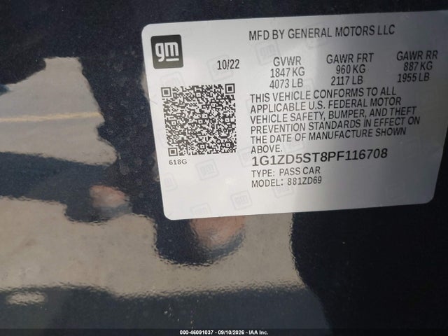 2023 CHEVROLET MALIBU FWD 1LT 9