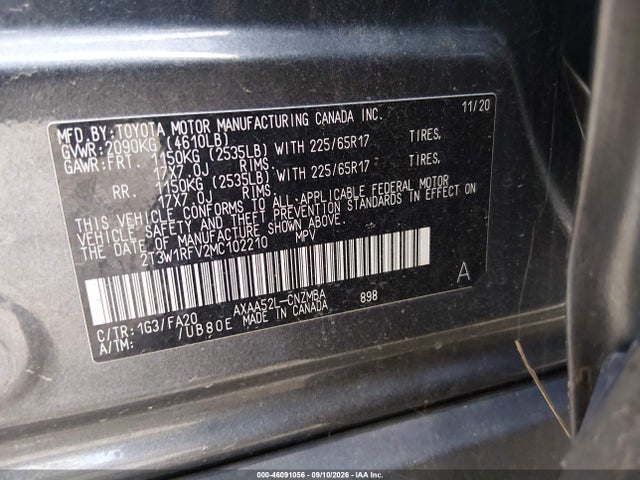 2021 TOYOTA RAV4 XLE 9