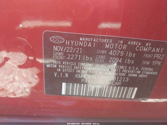 2022 HYUNDAI IONIQ HYBRID SEL 9