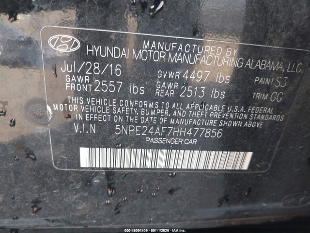 2017 HYUNDAI SONATA SE 9