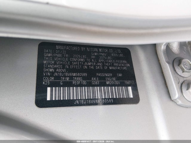 2022 NISSAN ROGUE SPORT SV FWD XTRONIC CVT 9