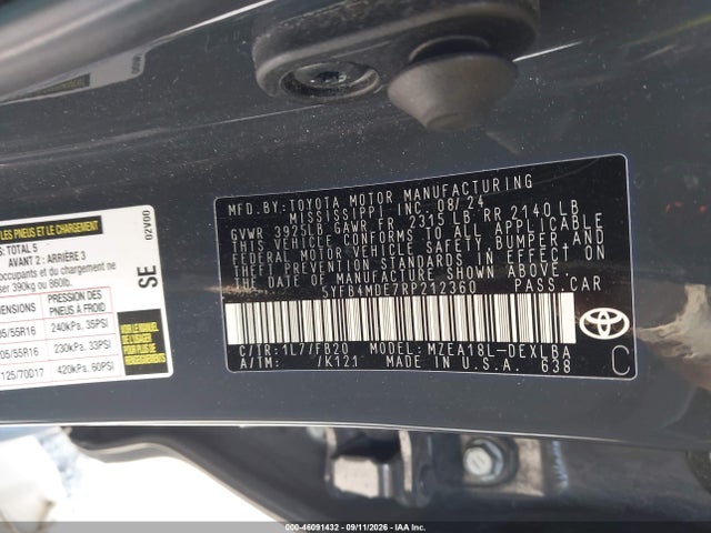 2024 TOYOTA COROLLA LE 9