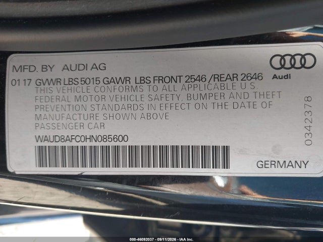 2017 AUDI A6 2.0T PREMIUM PLUS 9