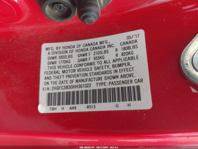 2017 HONDA CIVIC EX-T 9
