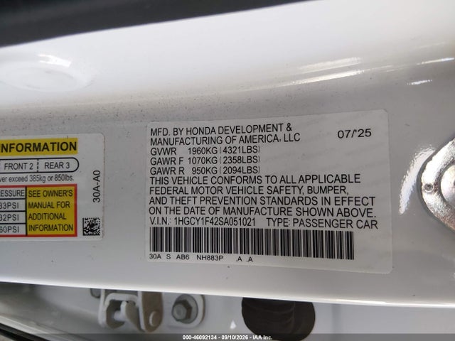 2025 HONDA ACCORD SE 9