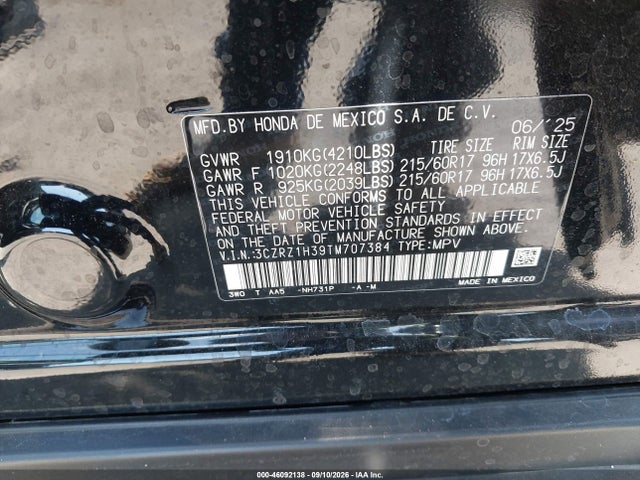 2026 HONDA HR-V 2WD LX 9