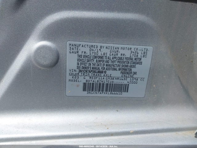 2019 NISSAN VERSA 1.6 SV 9
