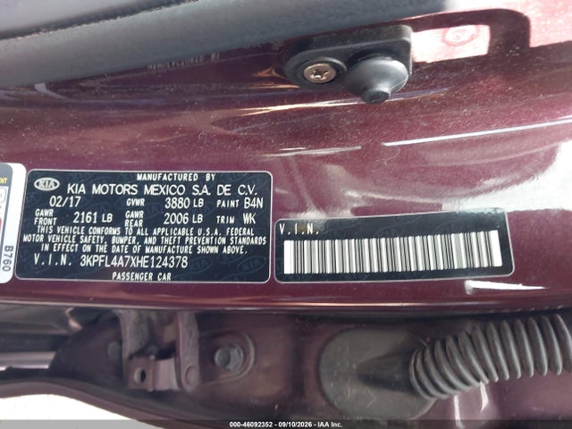 2017 KIA FORTE LX 9