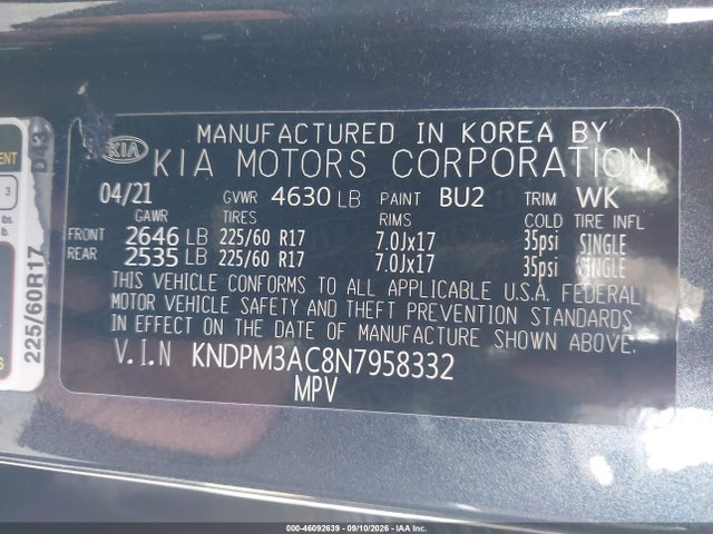 2022 KIA SPORTAGE LX 9