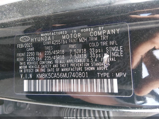 2021 HYUNDAI KONA ULTIMATE 9