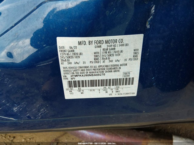 2022 FORD EDGE ST-LINE 9