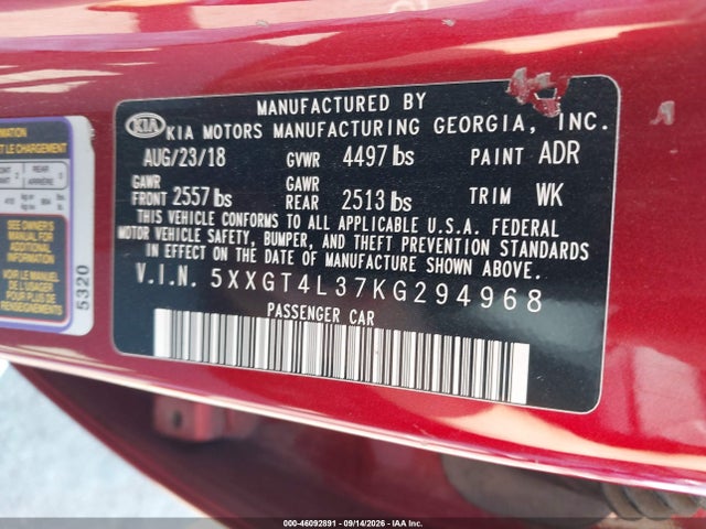 2019 KIA OPTIMA S 9