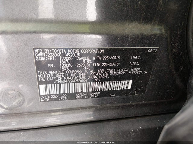 2022 TOYOTA RAV4 HYBRID XSE 9