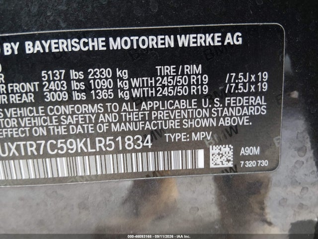 2019 BMW X3 SDRIVE30I 9