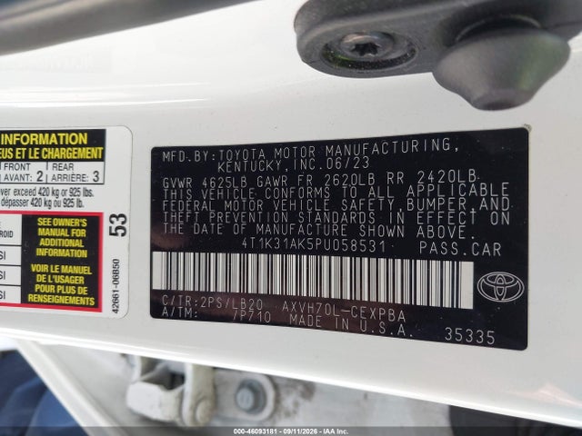 2023 TOYOTA CAMRY XSE HYBRID 9