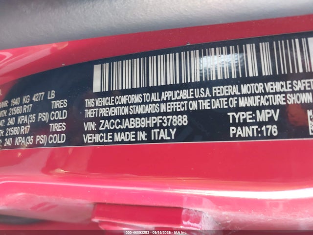 2017 JEEP RENEGADE LATITUDE FWD 9