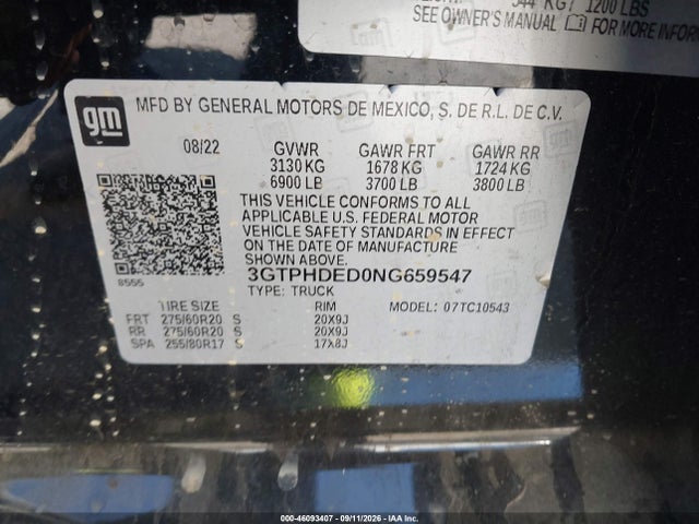 2022 GMC SIERRA 1500 2WD SHORT BOX SLT 9