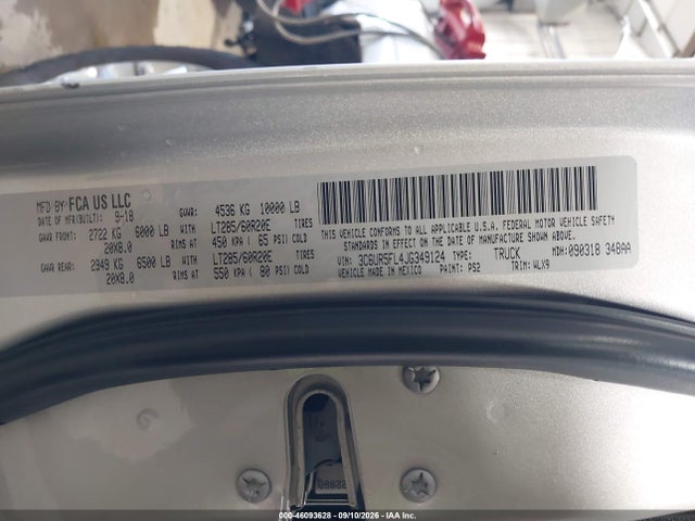 2018 RAM 2500 LARAMIE 4X4 6'4 BOX 9