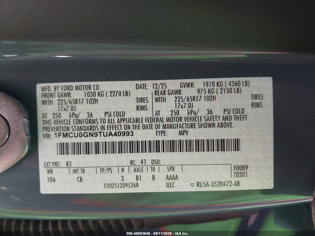 2026 FORD ESCAPE ACTIVE 9