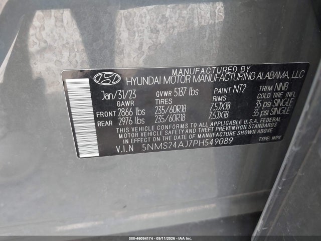 2023 HYUNDAI SANTA FE SEL 9
