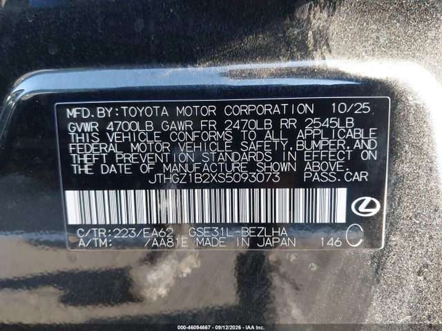 2025 LEXUS IS 350 F SPORT 9