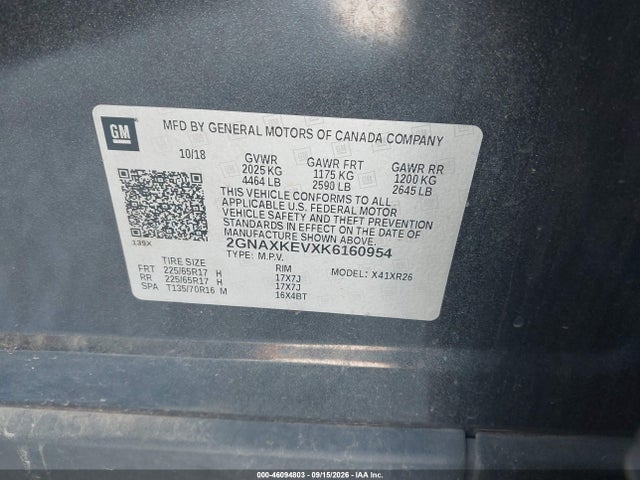 2019 CHEVROLET EQUINOX LT 9